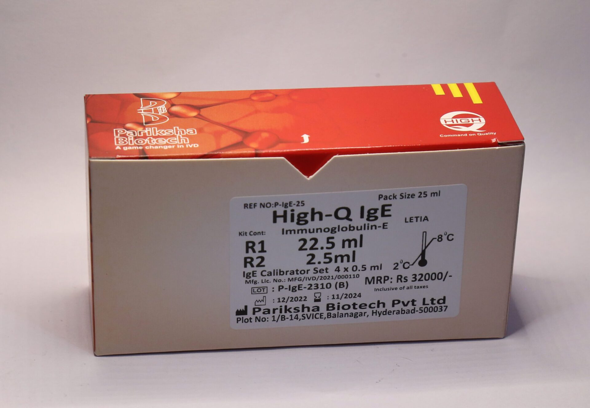 IgE 25 ml with cal -2